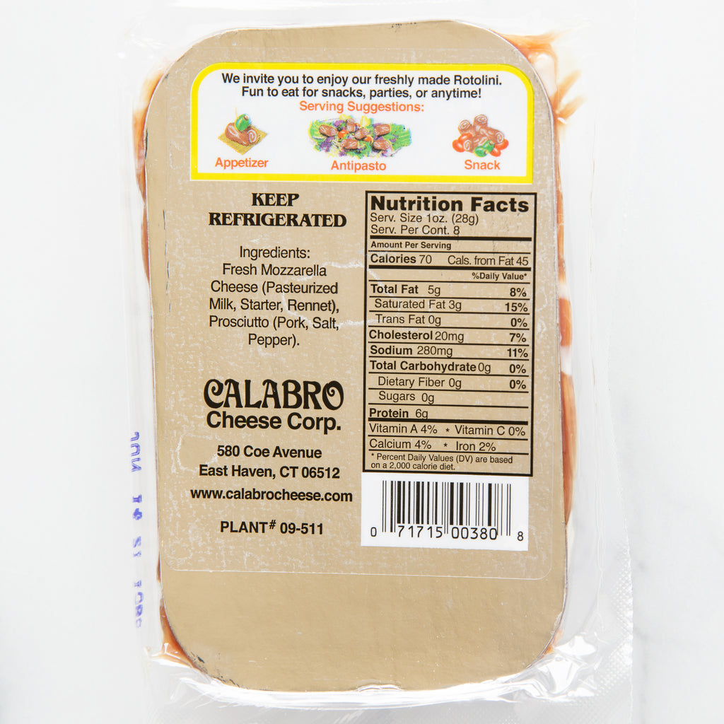 Rotolini, Prosciutto-Wrapped Mozzarella Cheese
