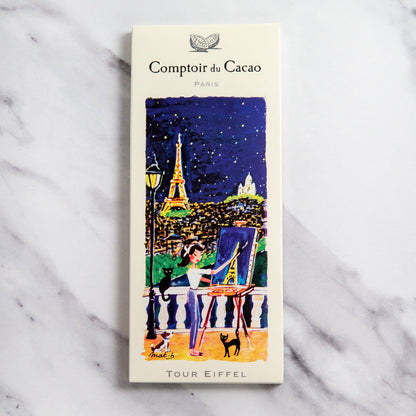 Tour Eiffel 72% French Dark Chocolate Bar - Paris by Night