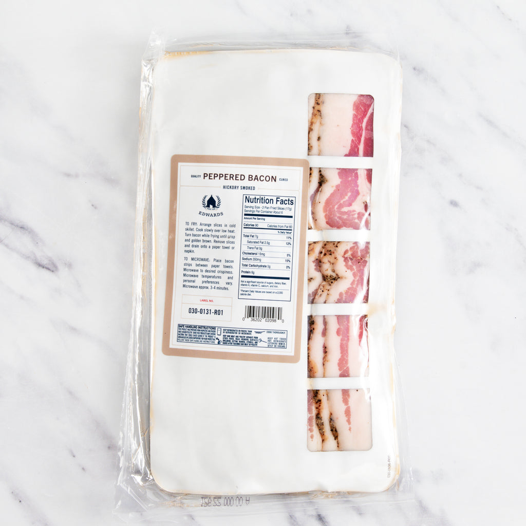 Edwards Pepper Coated Virginia Bacon