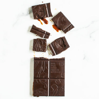 Salted Caramel Filled Dark Chocolate Bar