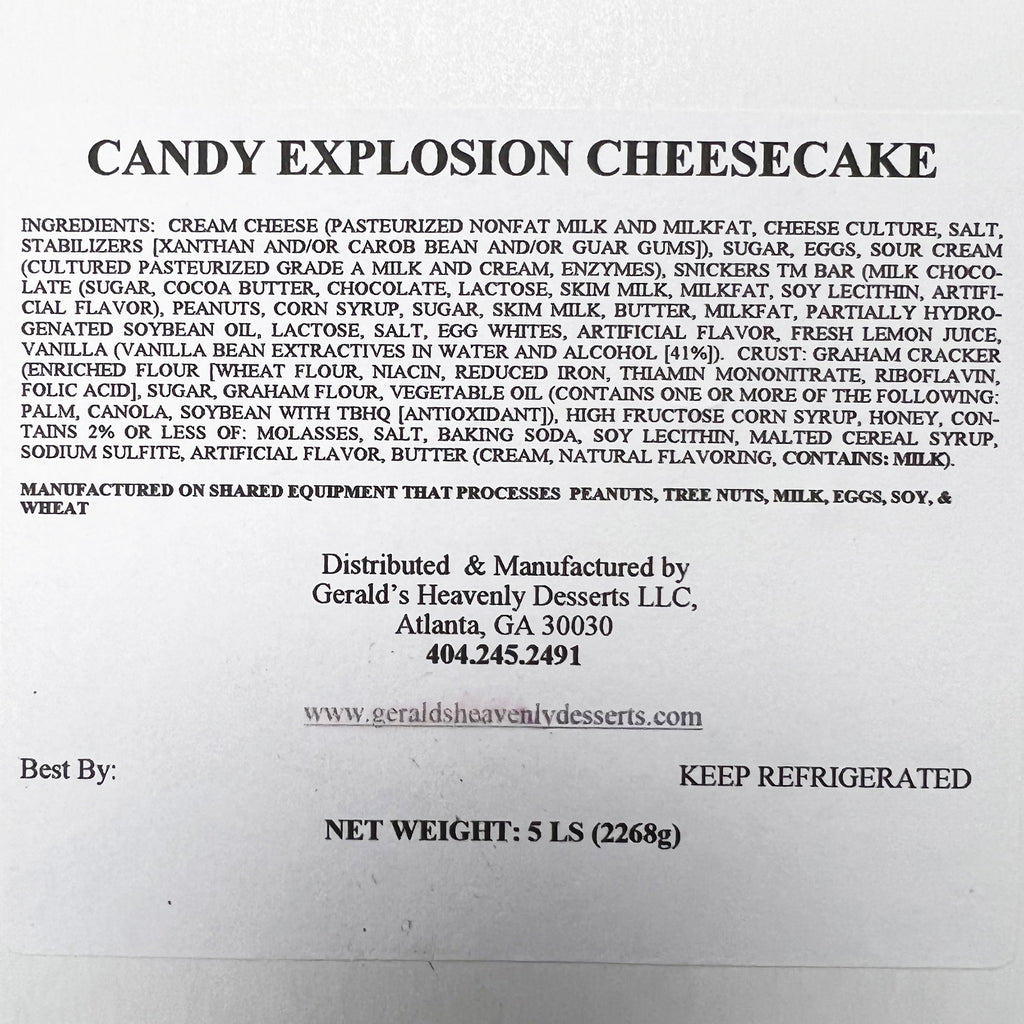 Candy Explosion Cheesecake