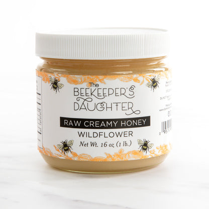 Raw Creamed Honey 1 Lb Jar